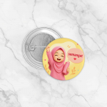Pin Bros Motivasi Aesthetic | Pin Button Pink Hijab Girl Cute untuk Tas & Jaket